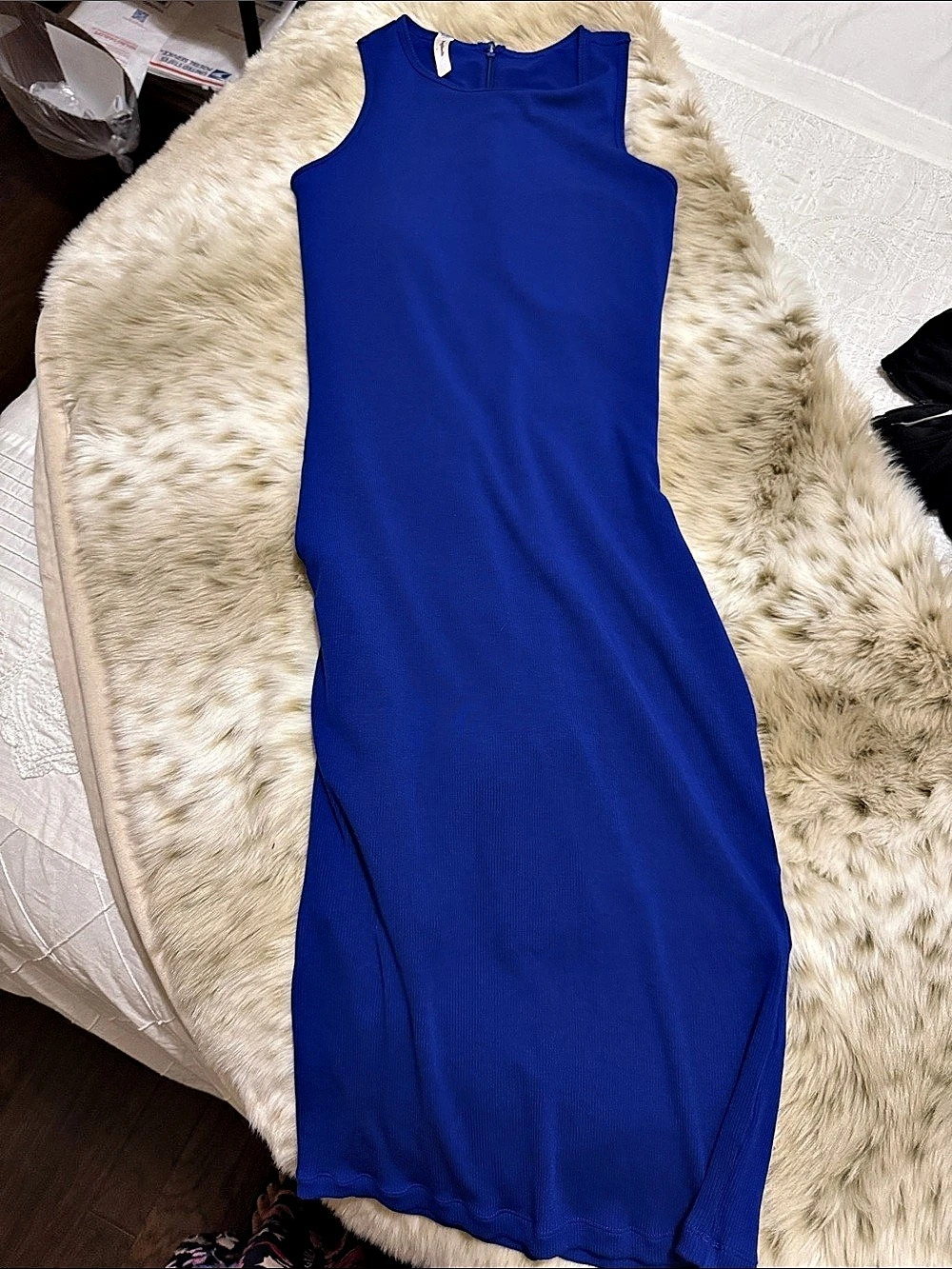 Blue Sleeveless Mid length Dress Like New